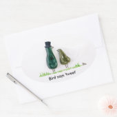 Vogel zegt 'tweet' ovale sticker (Envelop)