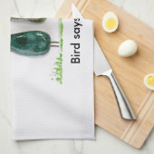 Vogel zegt 'tweet' theedoek (Quarter Fold)