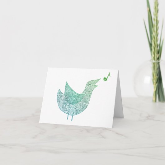 Vogel Zingt Feestdagen Kaart (Voorkant)
