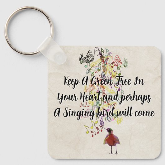 Vogel Zingt Sleutelhanger (Voorkant)