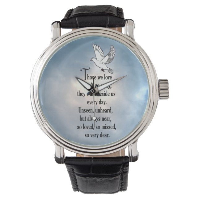 Vogel "Zo geliefd" gedicht Horloge (Voorkant)