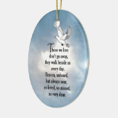 Vogel "Zo geliefd" gedicht Keramisch Ornament (Links)