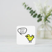 Vogel zoet Bedankt dat je Kaart koopt Vierkante Visitekaartje (Staand voorkant)