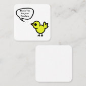 Vogel zoet Bedankt dat je Kaart koopt Vierkante Visitekaartje (Voorkant / Achterkant)