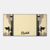 Vogel Zwart Silhouet Goudgeel  Bureaumat (Voorkant)