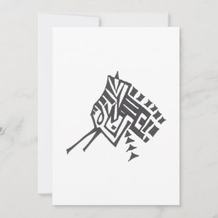 Vogel Zwart Wit Abstract Stam Tattoo Kunst Bedankkaart