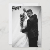 vogel zwart-wit foto bruiloft kaart (Achterkant)