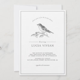  vogel zwart-wit Vrijgezellenfeest Kaart