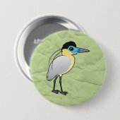 Vogelachtige Capped Reiger Ronde Button 7,6 Cm (Voorkant /achterkant)
