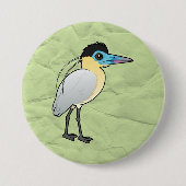 Vogelachtige Capped Reiger Ronde Button 7,6 Cm (Voorkant)