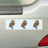 Vogelachtige Gravende Uil Bumpersticker (Op auto)