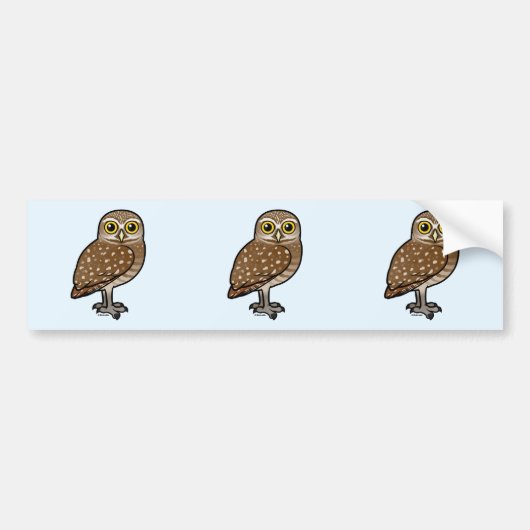 Vogelachtige Gravende Uil Bumpersticker (Voorkant)