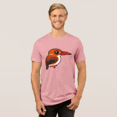Vogelachtige Madagaskar Dwergijsvogel Tri-Blend Shirt (Voorkant volledig)