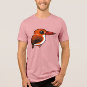Vogelachtige Madagaskar Dwergijsvogel Tri-Blend Shirt (Voorkant)