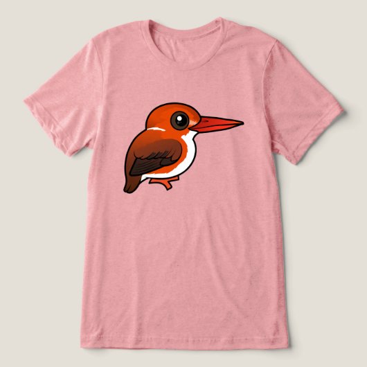 Vogelachtige Madagaskar Dwergijsvogel Tri-Blend Shirt (Design voorkant)