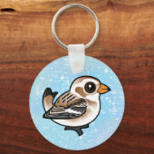 Vogelachtige Sneeuwgors Sleutelhanger (Voorkant)