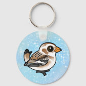 Vogelachtige Sneeuwgors Sleutelhanger (Achterkant)