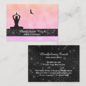 *~* Vogeladelpap Yoga Glitter Meditation Visitekaartje (Voorkant / Achterkant)