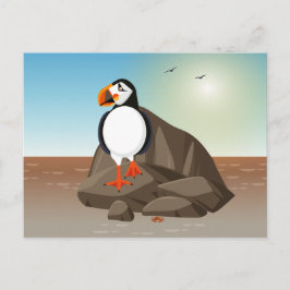 Vogelafbeelding - De Puffin is een zeevogel aan de Briefkaart