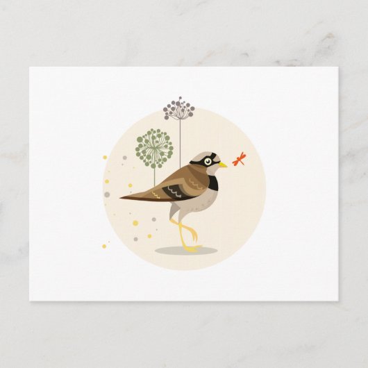 Vogelafbeelding - zomerkleuren briefkaart (Voorkant)