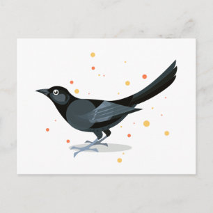 Vogelafbeelding - Zwarte vogel Briefkaart