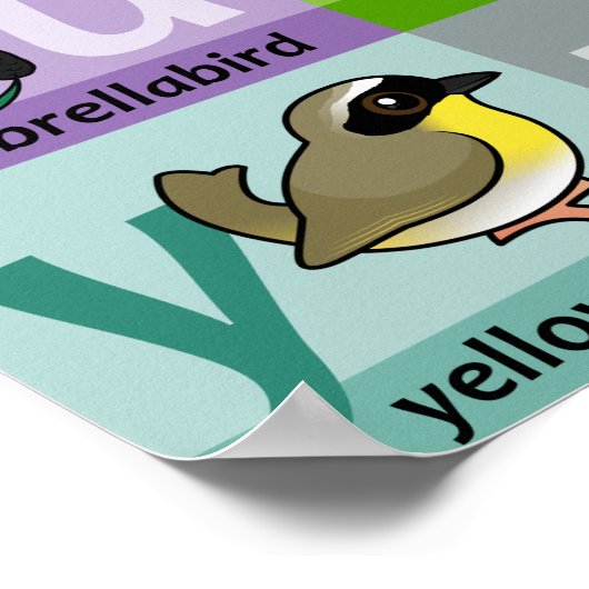 Vogelalfabet Poster (Hoek)