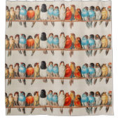  vogelbaard Giacomelli Colorful Douchegordijn (Voorkant)