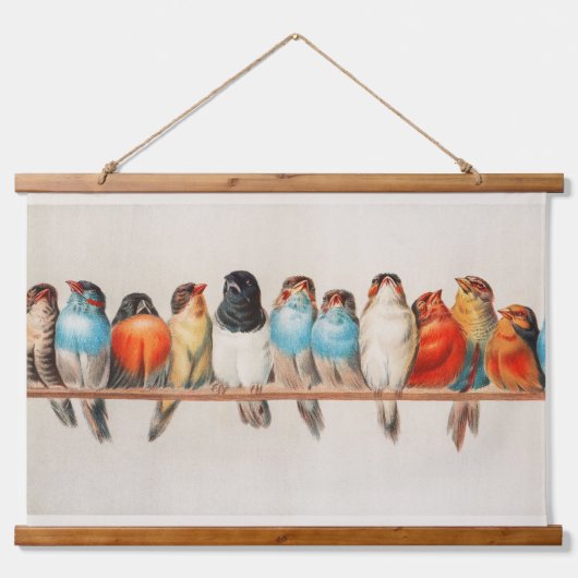 vogelbaard hangend wandkleed (Voorkant)