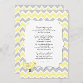 VogelBaby shower bedankt dat je gedicht geel merkt (Voorkant / Achterkant)