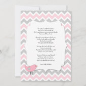 VogelBaby shower bedankt dat je het gedicht roze g (Voorkant)