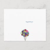 Vogelballonnen Happy Birthday Briefkaart (Achterkant)