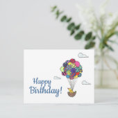 Vogelballonnen Happy Birthday Briefkaart (Staand voorkant)