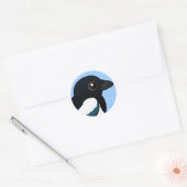 Vogelbare Euraziatische ekster Ronde Sticker (Envelop)