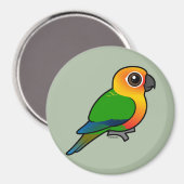Vogelbare Jandaya Parakeet Magneet (Voorkant / Achterkant)
