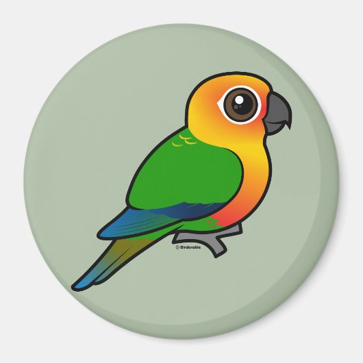 Vogelbare Jandaya Parakeet Magneet (Voorkant)