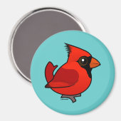 vogelbare noordelijke kardinaal magneet (Voorkant / Achterkant)