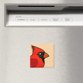 vogelbare noordelijke kardinaal magneet (Insitu (Vaatwasser))