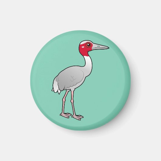 Vogelbare Sarus Crane Magneet (Voorkant)