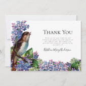 vogelbegrafenis bedankkaart (Voorkant)