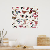  vogelbehangpapier poster (Keuken)