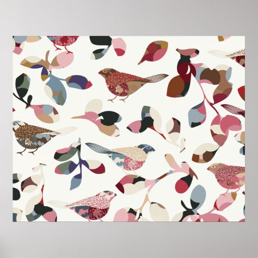  vogelbehangpapier poster (Voorkant)