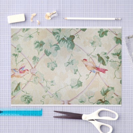 vogelbehangsel en Ivy Wallpaper Tissuepapier (Craft)