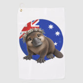 vogelbekdier geïnspireerde golfcollectie golfhanddoek (Voorkant)