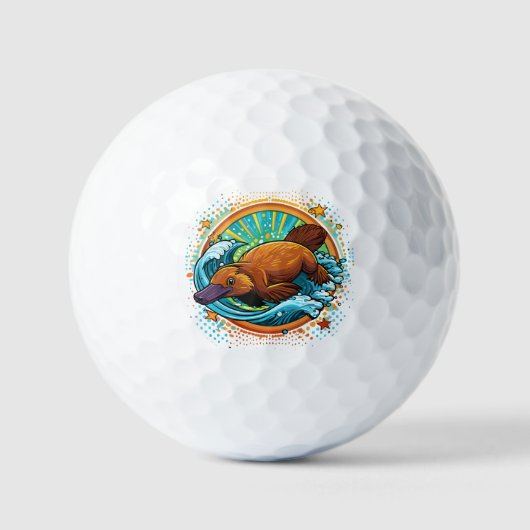 Vogelbekdier Golfballen (Voorkant)