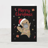 vogelbekdier Kerst Tabs Mooie Dieren Kaart (Voorkant)