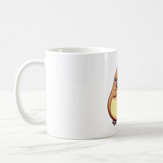 Vogelbekdier peer koffiemok (Links)