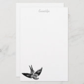 Vogelbenodigdheden op maat briefpapier (Voorkant / Achterkant)