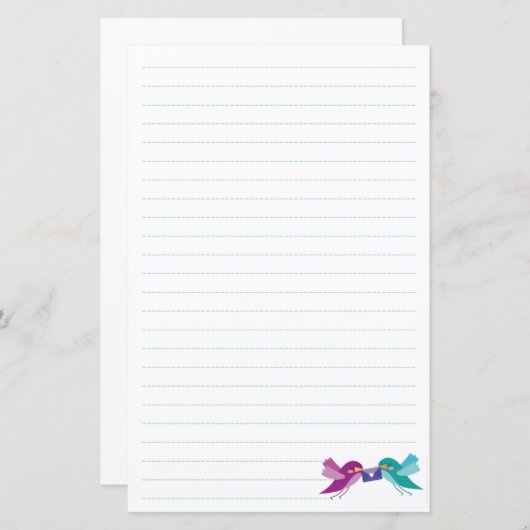 Vogelbenodigdheden | Schattigee vogeltjes met post (Voorkant / Achterkant)