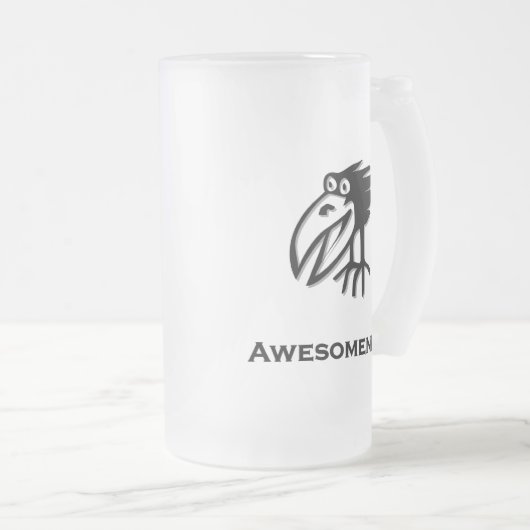 Vogelbewustzijn Matglas Bierpul (Voorkant rechts)