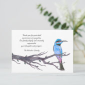 Vogelbezoek. - Bereavement Bedankt voor je notieca (Staand voorkant)